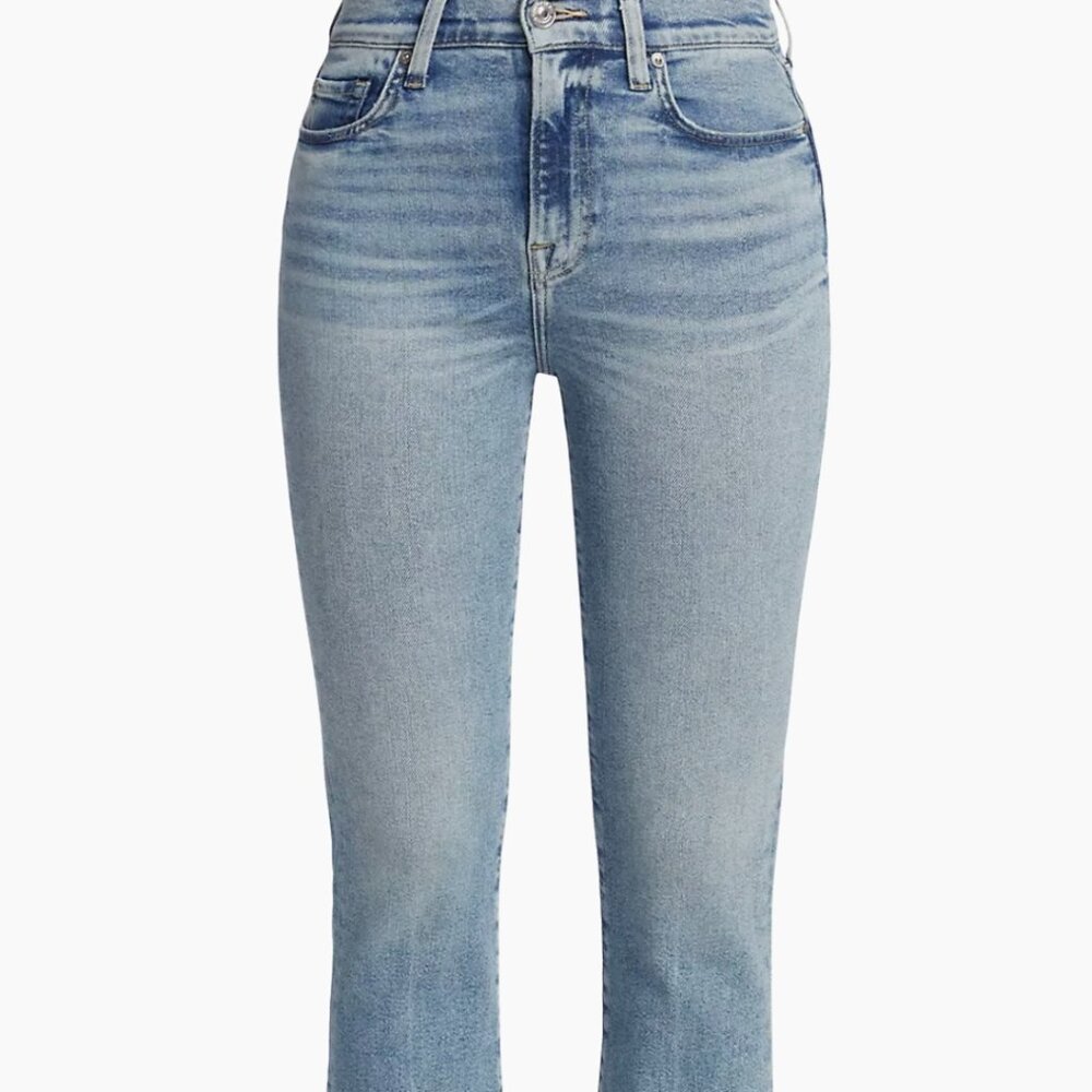 Light wash denim jeans